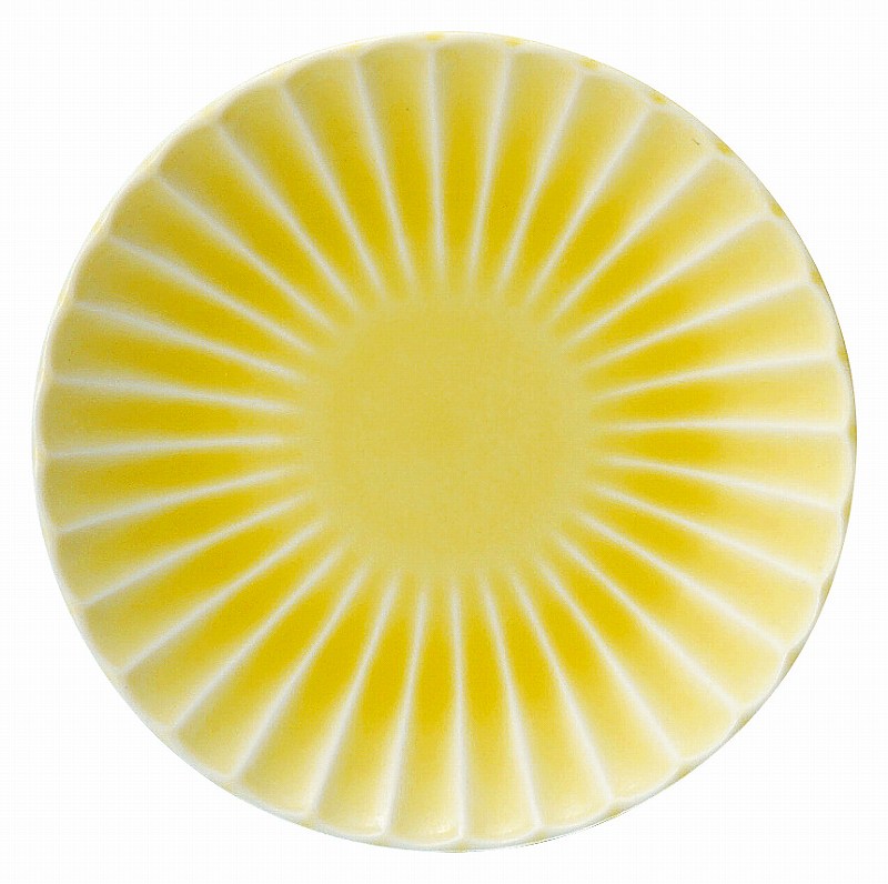かすみ 黄 12.5cm丸皿 56165006 KOYO 花伝 JAPANESE TABLEWARE vol.12