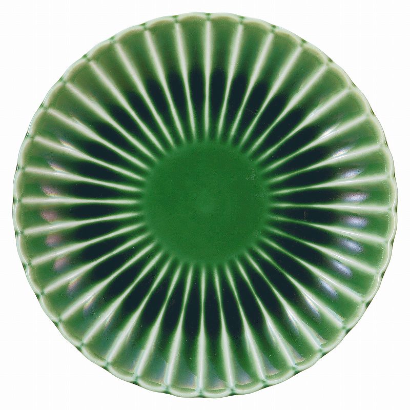 かすみ 緑 16.5cm丸皿 56171004 KOYO 花伝 JAPANESE TABLEWARE vol.12