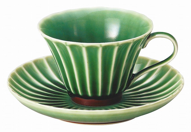 かすみ 緑 コーヒーカップ 56171052 KOYO 花伝 JAPANESE TABLEWARE vol.12