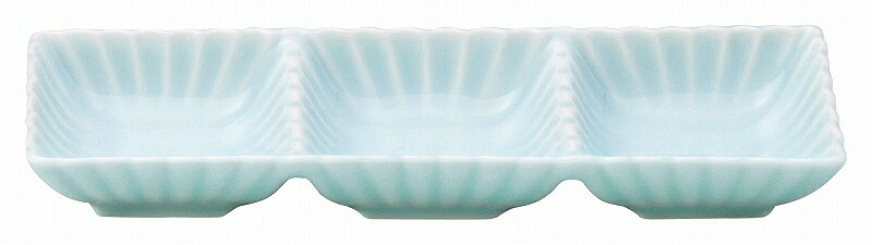 かすみ 青白 3連皿 56180078 KOYO 花伝 JAPANESE TABLEWARE vol.12