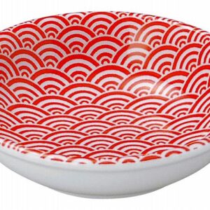青海波 赤 11cm薬味皿 57444014 KOYO 花伝 JAPANESE TABLEWARE vol.12