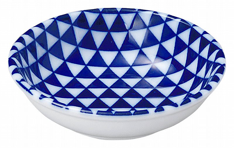 山格子 青 11cm薬味皿 57489014 KOYO 花伝 JAPANESE TABLEWARE vol.12