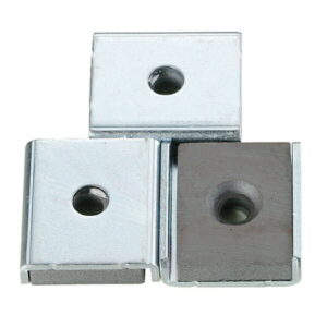 簡易型マグネットホルダ 角 25.5×23.5×6.5mm 25L 3個入 新潟精機 マグネット 磁石 ヨーク付