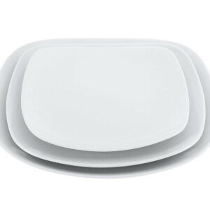 江部松商事 磁器　中華・洋食兼用食器　白撫角皿　22cm 1個 8179610