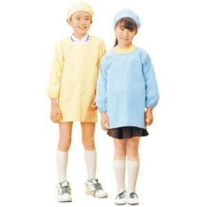 江部松商事 学童給食衣割烹着型　SKVA361　2号　M　ブルー 7584960 1個