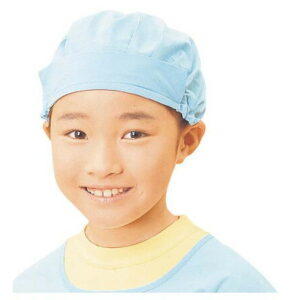 学童給食帽子　SKVA363　フリー　ツバ付　ブルー 7585080 1個