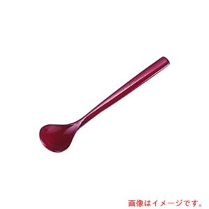 【メール便対応】遠藤商事（TKG）　福井クラフト　鶴首スプーン　朱　48130310　【品番：OTL21】