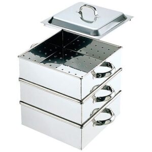 江部松商事 業務用 電磁角蒸器（レギュラータイプ）45cm 2段 1個 6551800