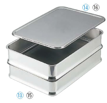 IKD 18-8抗菌スタッキング角バット 10枚取 【ステンレスバット】【ステンレス番重】【18-8ステンレス】【抗菌】【IKD】【業務用】