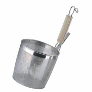 煮ざる S 木柄 底平 パンチング 18-8 UK/業務用/新品/小物送料対象商品