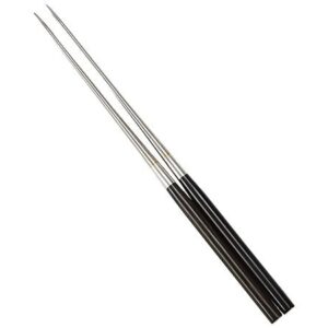 金口製作所 盛箸 純チタン ステン口 黒檀柄 全長320mm HC912718 No.2718 調理用箸 盛り付け箸 菜箸