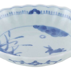 【ポイント18倍】和食器コレクション 染うさぎ 楕円鉢【レンジ】【食器乾燥機対応】【洗浄機OK】【消毒保管庫OK】【日本製】 EBM vol.26[1693-12]和・洋・中食器