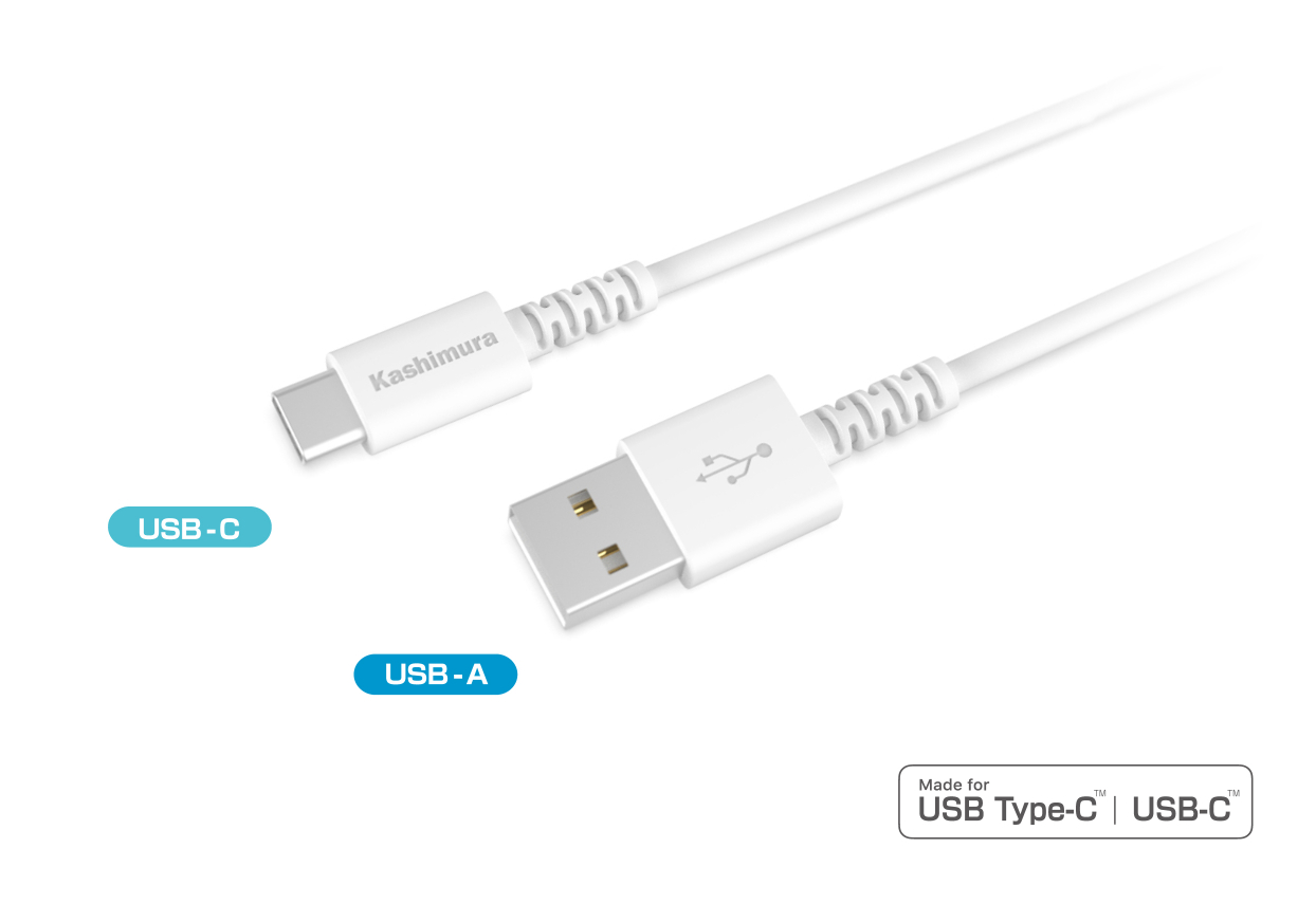 USB充電&同期ケーブル 2m A-C WH - 画像 (3)
