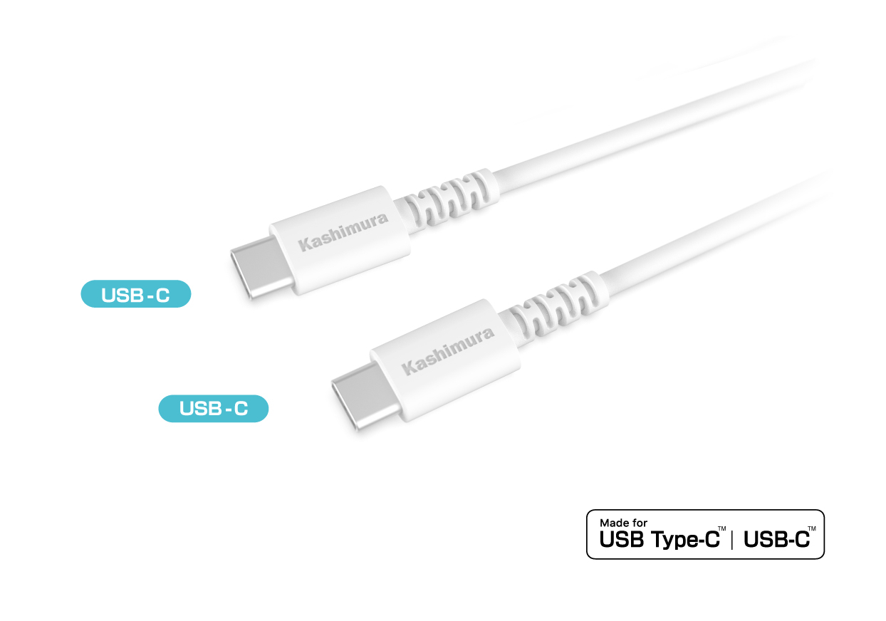 USB充電&同期ケーブル 2m C-C WH - 画像 (3)