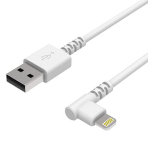 USB充電＆同期ケーブル 1.2m LN WH L字