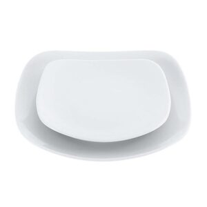 アズワン 磁器 中華・洋食兼用食器 白撫角皿 8179630 15cm 63-7195-04 1点