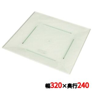 プラ容器 角皿 中(10枚入)エメラルドグリーン 幅320×奥行240×高さ20(mm)/業務用/新品/小物送料対象商品