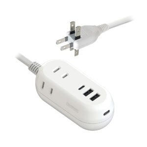 3AC4USB 2A+2C 24W 1.2m リバーシブル 自動識別 WH