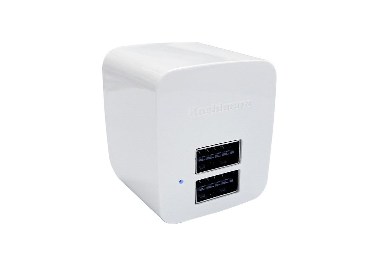 AC-2USB-2.4A 自動識別 リバーシブル WH