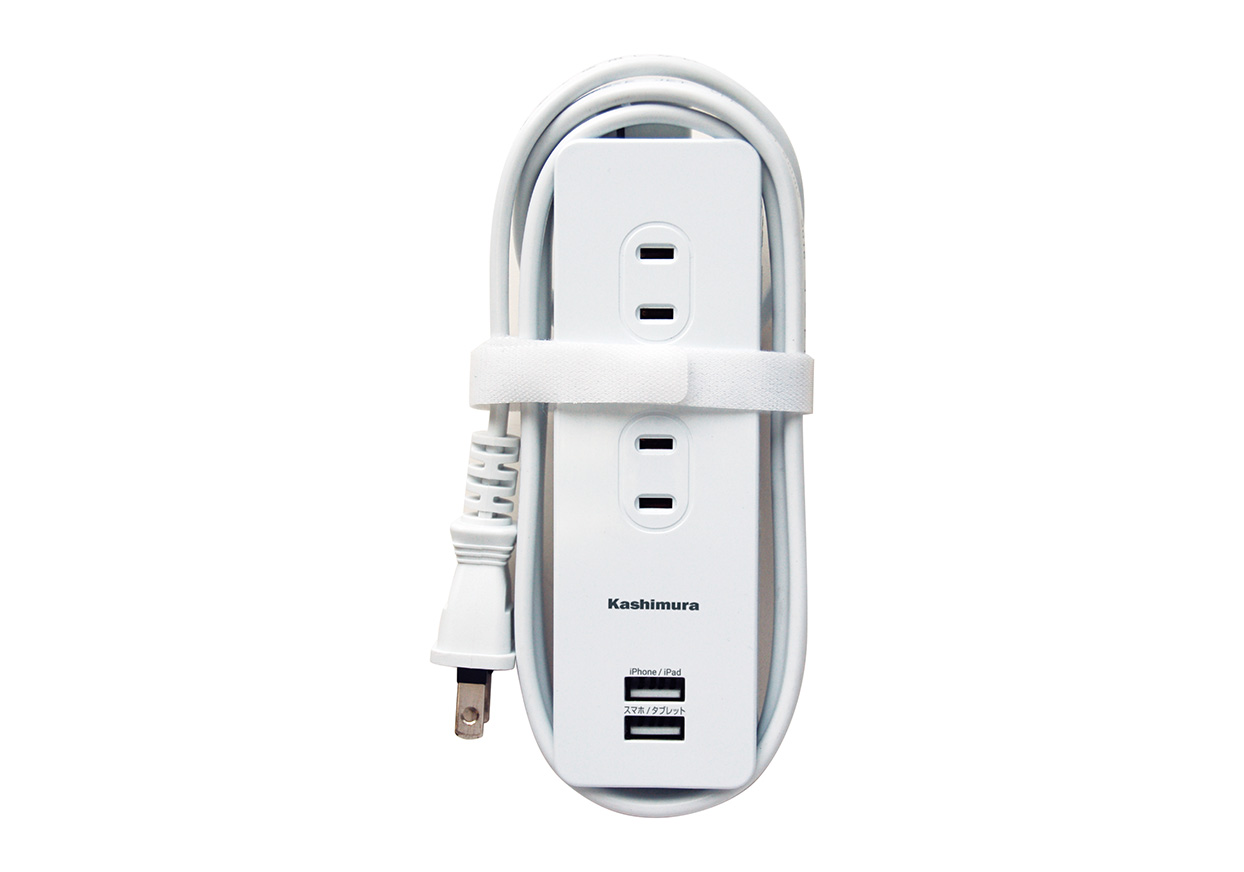 電源タップAC4 USBA2 3A 1.2m