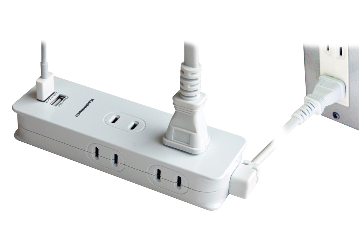 電源タップAC4 USBA2 3A 1.2m - 画像 (2)