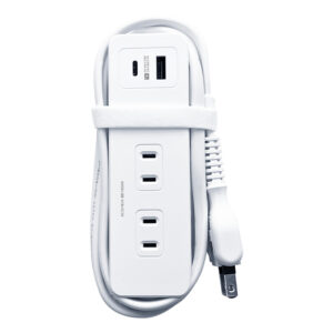 電源タップ AC4 USBA+C PD20W 1m 自動識別 リバーシブル