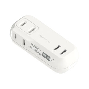 電源タップAC2-C+C PD20W 収納プラグ