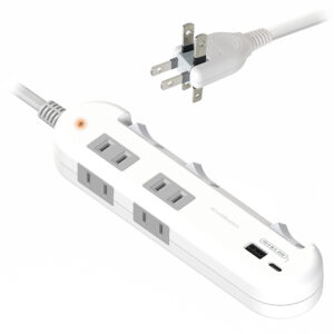 電源タップ4AC-C/A-PD20W スイッチ/雷サージ付き 1.2m