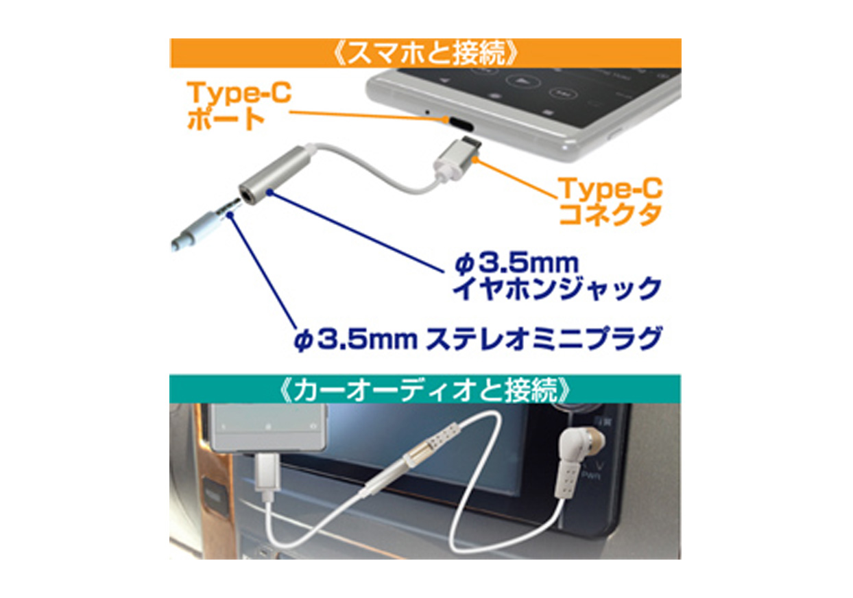 Type-Cオーディオ変換アダプタ WH - 画像 (2)