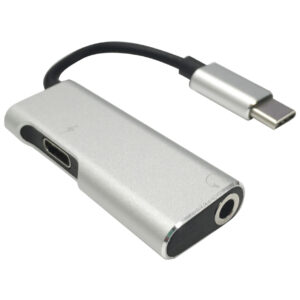USB-Cオーディオ変換アダプタ 充電ポート搭載