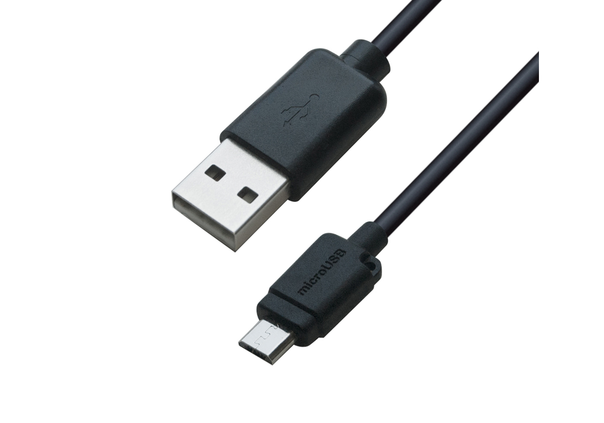 USB充電&同期ケーブル 2m 1.8A micro BK
