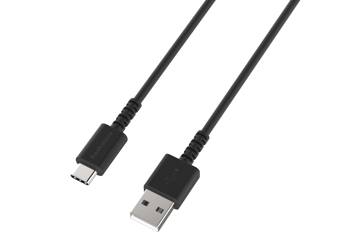 USB充電&同期ケーブル 2m A-C BK