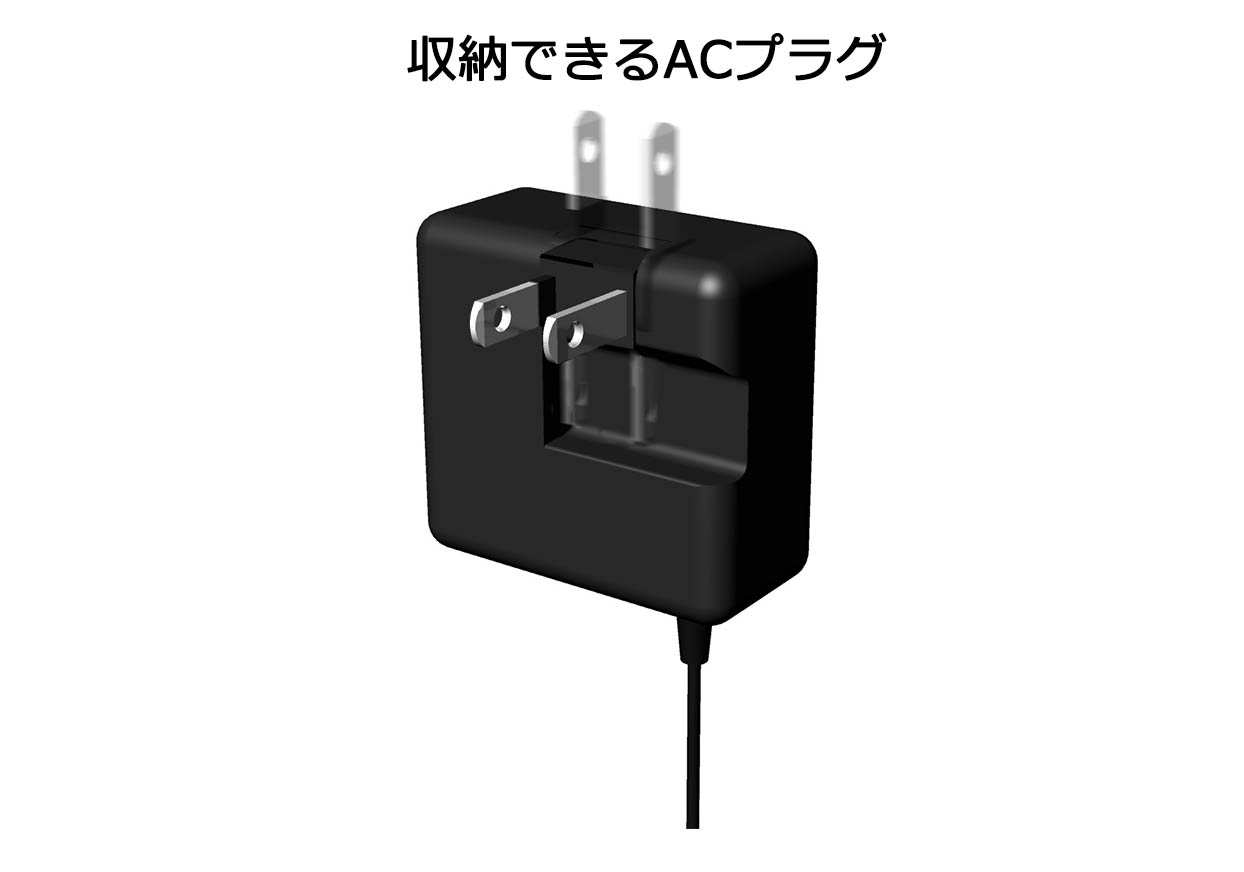 AC充電器ストレート1m 1A micro STRONG BK - 画像 (2)