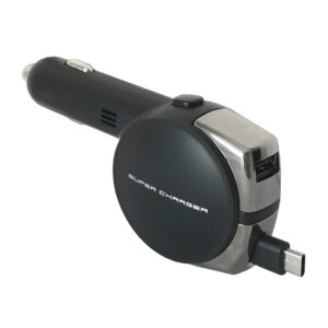 DC充電器 リール 5.4A リバーシブル Type-C/USB 自動判定