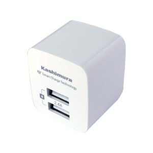 AC充電器 2.4A USB2P IC WH