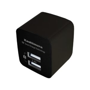 AC充電器 2.4A USB2P IC BK