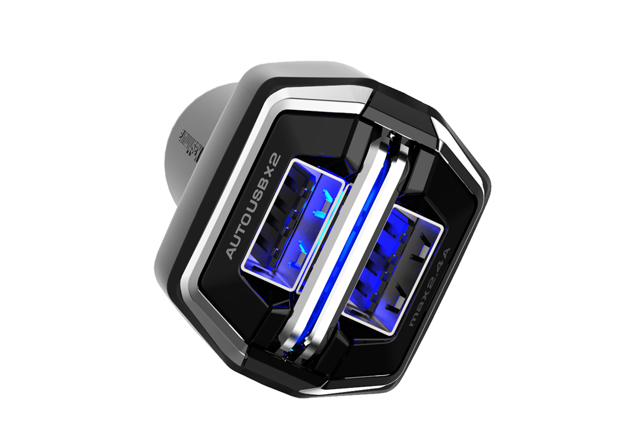 DC-2.4A-リバーシブルUSB 2ポート 自動判定 - 画像 (2)