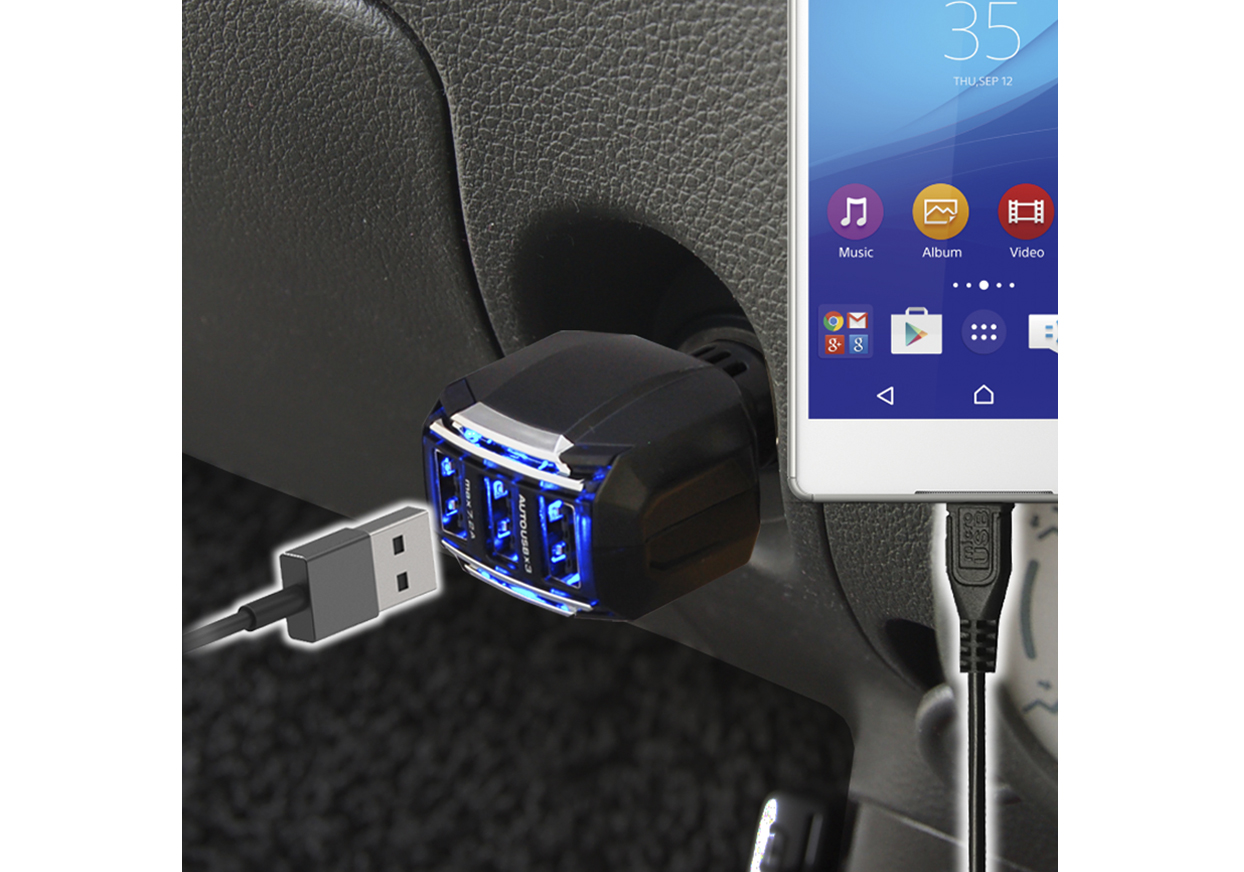 DC-7.2A-リバーシブルUSB 3ポート 自動判定 - 画像 (2)