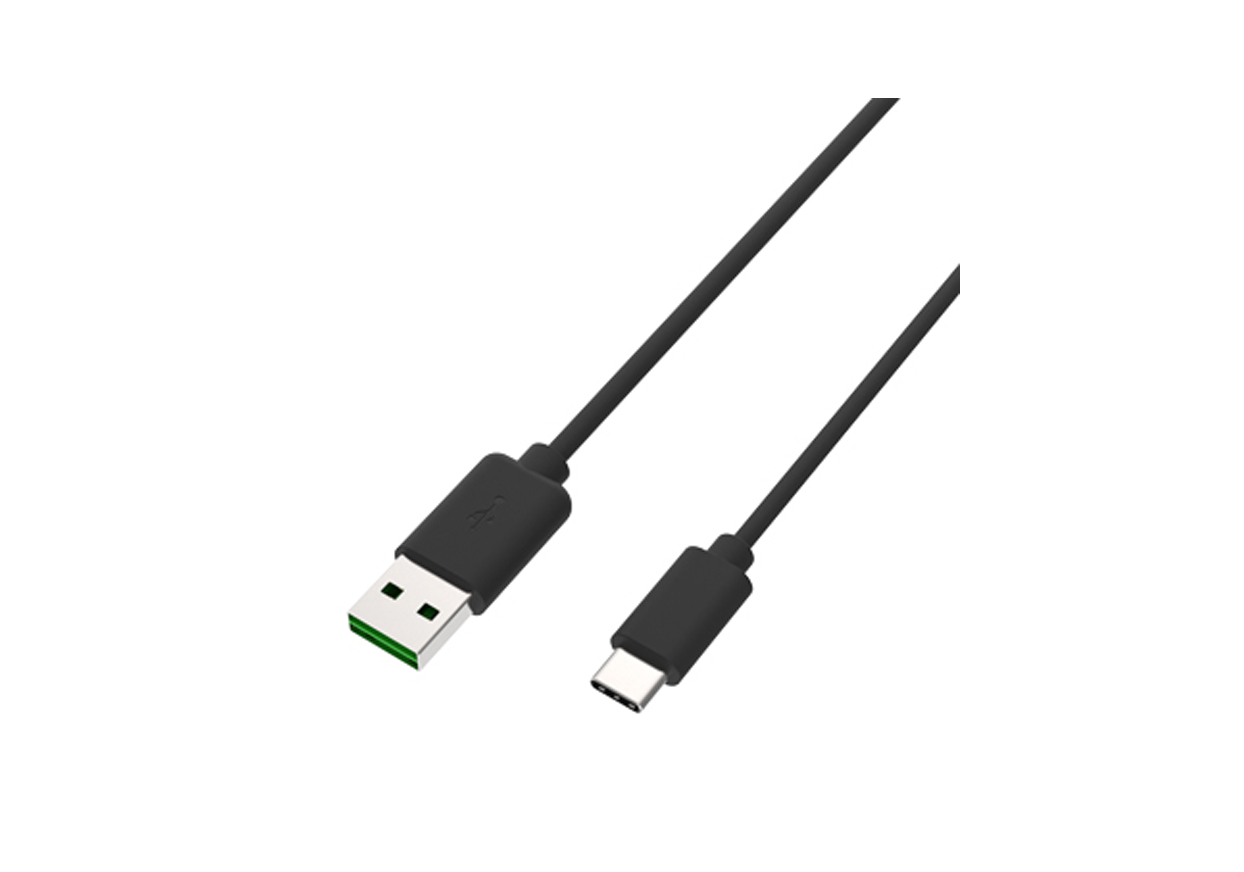 USB充電&同期ケーブル 50cm リバーシブルA-C BK