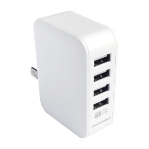 AC充電器 4.8A USB4P IC WH