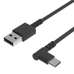USB充電&同期ケーブル 1.2m A-C BK L字