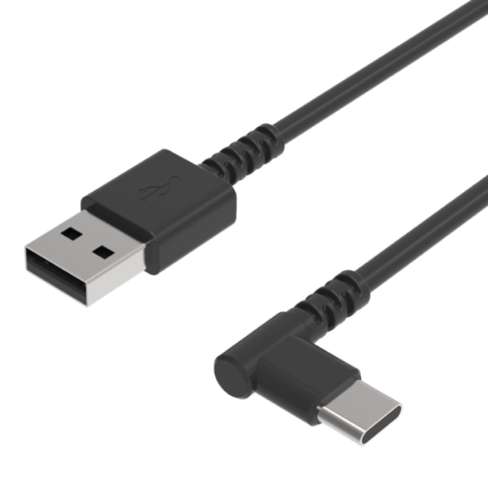 USB充電&同期ケーブル 1.2m A-C BK L字