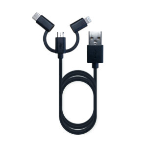 LN/C変換コネクタ付 microUSBケーブル 1.2m BK