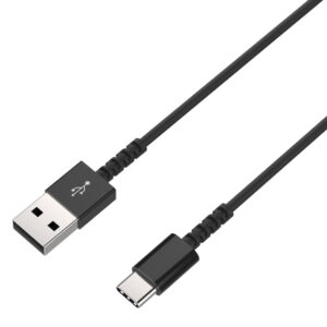 USB充電&同期ケーブル 1.2m A-C 極細 BK