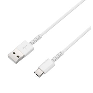 USB充電＆同期ケーブル 50cm A-C 極細 WH