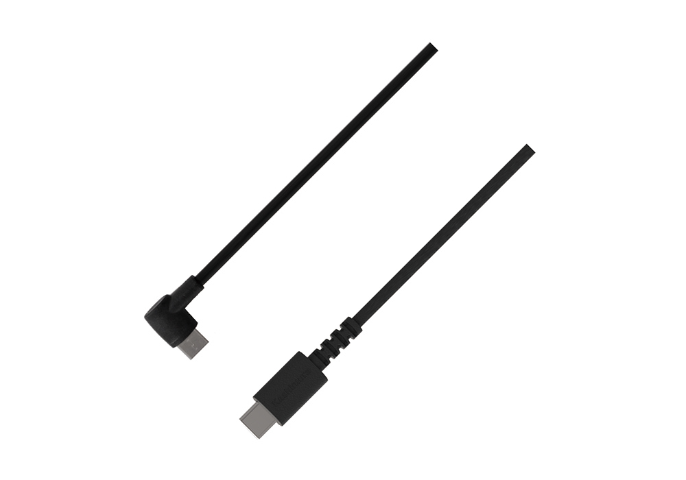 USB充電&同期ケーブル 1.2m C-C BK L字