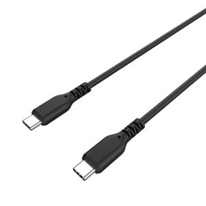 USB充電＆同期ケーブル 1.2m C-C シリコーン BK