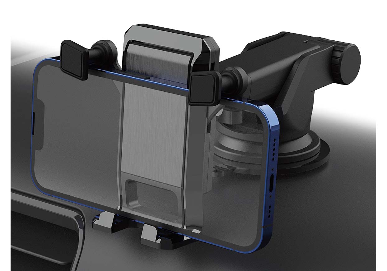 自重式スマホホルダー 吸盤取り付け - 画像 (3)