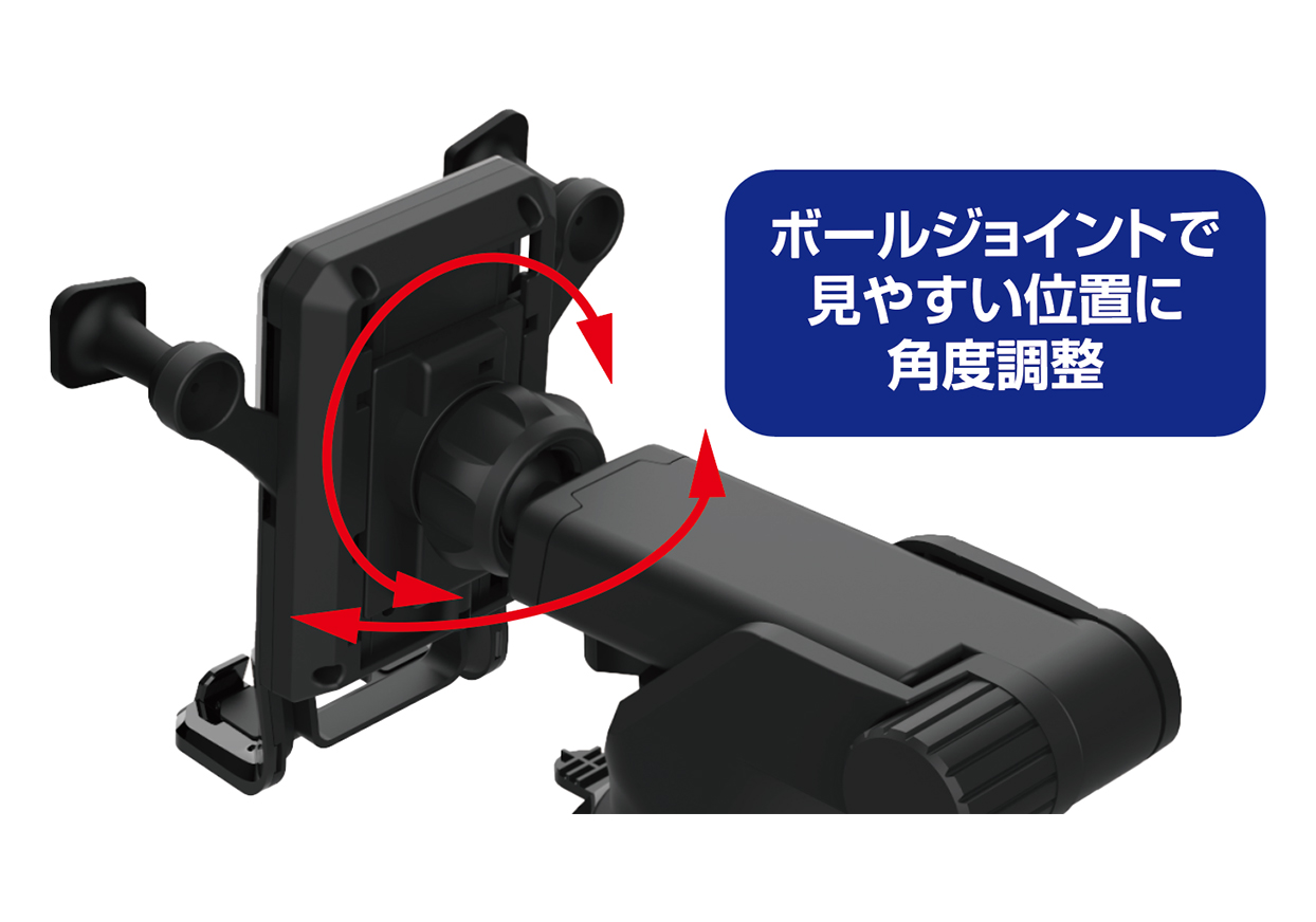 自重式スマホホルダー 吸盤取り付け - 画像 (6)