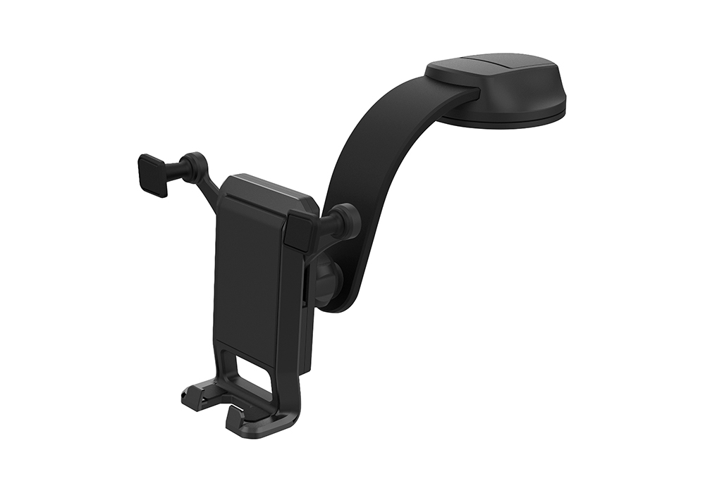 自重式スマホホルダー ローアングル吸盤取り付け